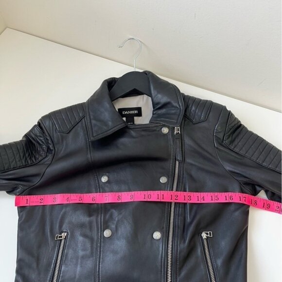 Danier Genuine Lamb Leather Biker Jacket Size XS - Picture 11 of 15